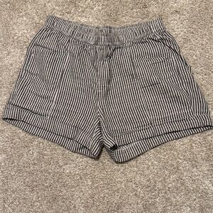 Striped Gray and White Shorts